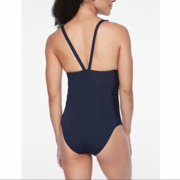 $108 Athleta XS Adriata One Piece Swimsuit Navy - Picture 2 of 4